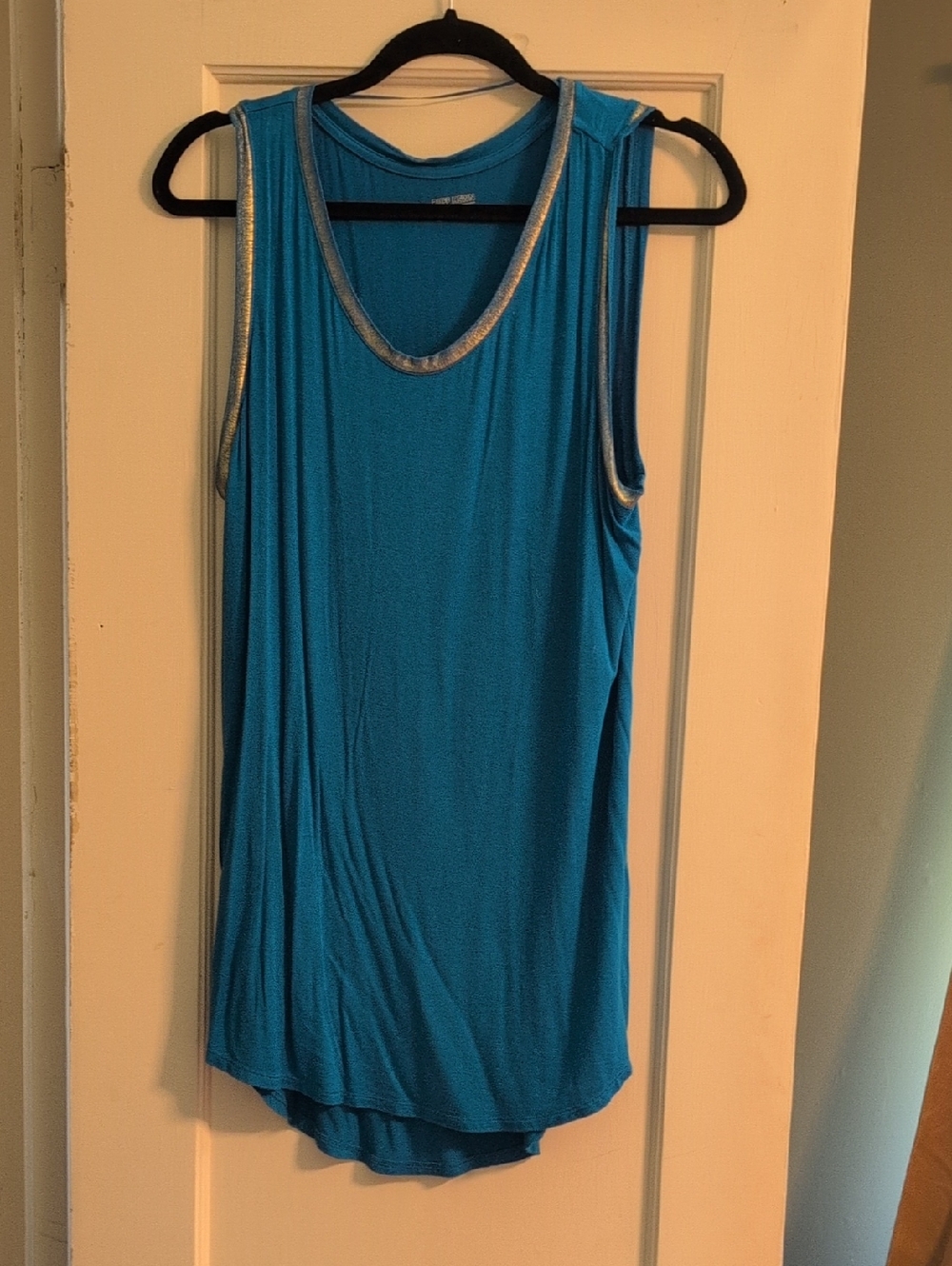 Ruff Hewn Turquoise Tank with Silver Trim